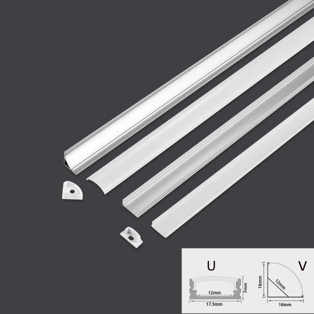 LED aluminum channel 0.5m, for 3528 5630 5050 LED strip U/V shape LED aluminum channel milk white cover/transparent cover The jack market .AU The jack market .AU Home $ 48 136:202135821#U 90 degree corner;14:10#4pcs