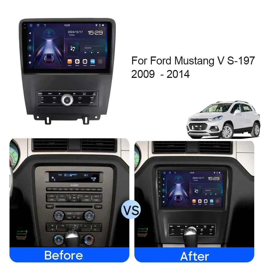 For Ford Mustang V S-197 2009 - 2014 5G WIFI Car screen Android Auto Radio Carplay Navigation Multimedia Stereo Player 8Core DVD