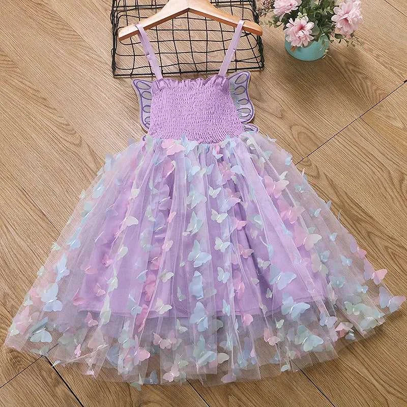 Girls Summer Elegant Dress With Large 3D Butterfly Wings Gauze Princess Dress Bow Kids Sleeveless Birthday Party Evening Dresses The jack market .AU The jack market .AU Mum & Kids: Essential Products for Every Family $ 46 14:496#dress Led lights;200000463:200004192#8T