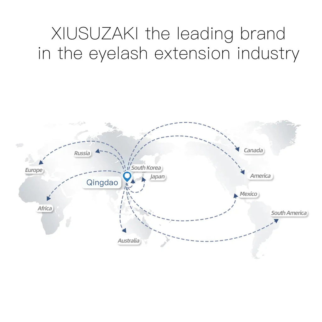 XIUSUZAKI Premade Fans Eyelash Extensions - Brown Comic Spire Automatic Flowering Volume Lashes
