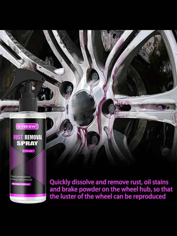 Car Wheels Rim Cleaner Multi Purpose Rust Remover Brake Paint Protect Metal Dust Iron Powder Remover Car Care Chrome Spray