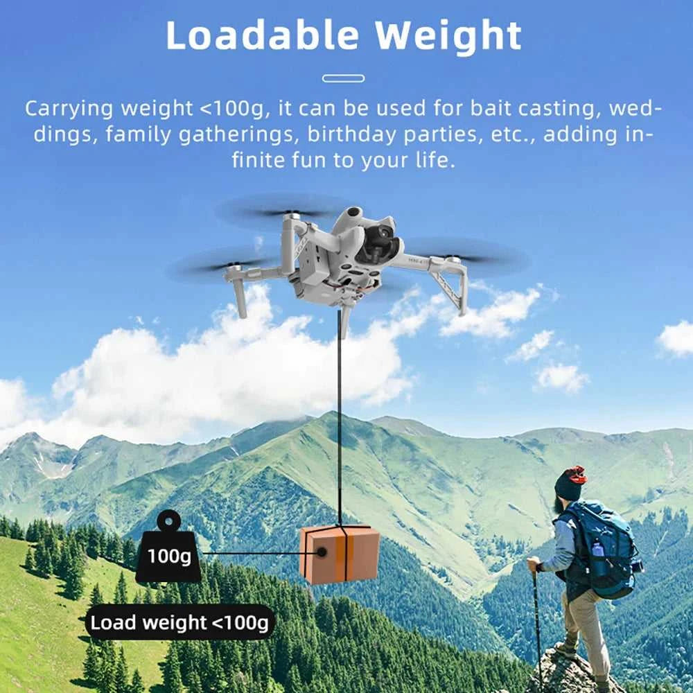 BRDRC Airdrop System for DJI Mini 4 Pro Drone Remote Thrower Casting Fish Bait/Giving Gifts/Emergency Rescue Drone Accessories The jack market .AU The jack market .AU Drones $ 79 14:200006151#Airdrop System
