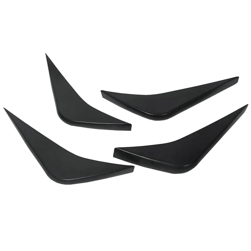 For 2014-2019 Chevrolet Corvette C7 Universal 4pcs Car Rear Bumper Lip Diffuser Shunt Fin Body Spoiler Canard Car Exterior Parts