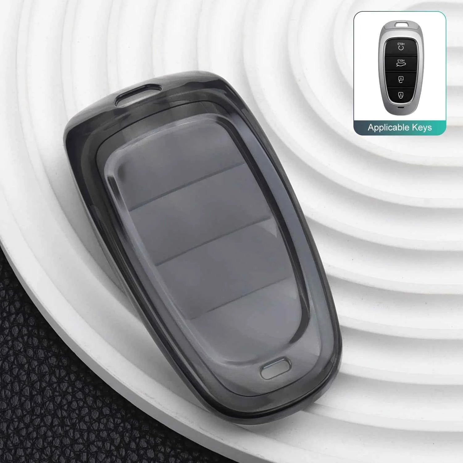 Tpu Car Key Case for Hyundai Tucson Sonata Solaris Hybrid Nexo NX4 Santafe DN8 Key Cover Holder Protector Shell Car Accessories