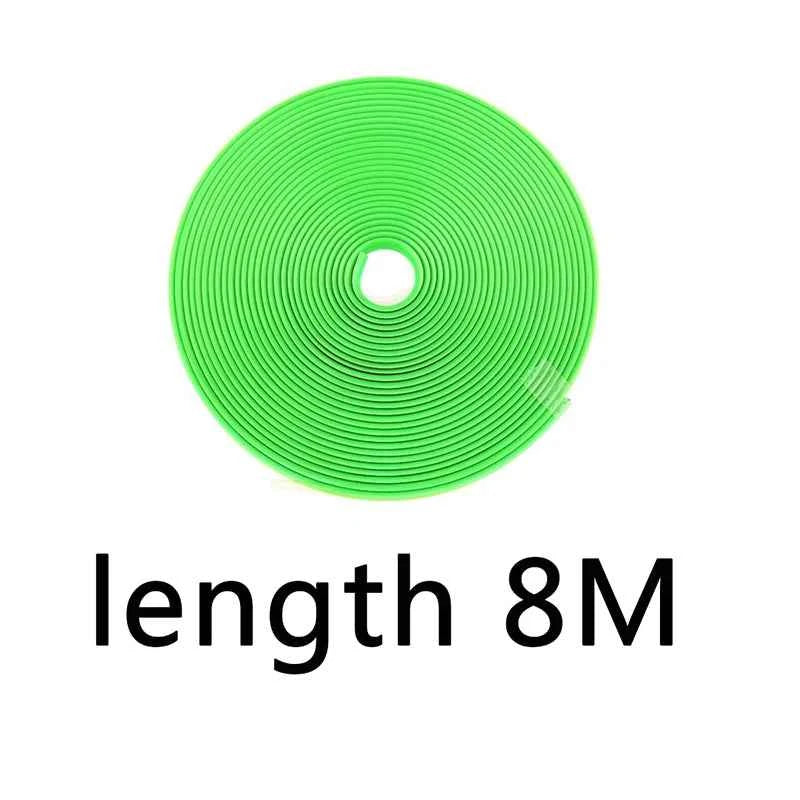 8M Car Wheel Rim Blades Protector Line Tire Guard Decorative Strip Rubber Moulding Trim More Color Car Sticker Styling