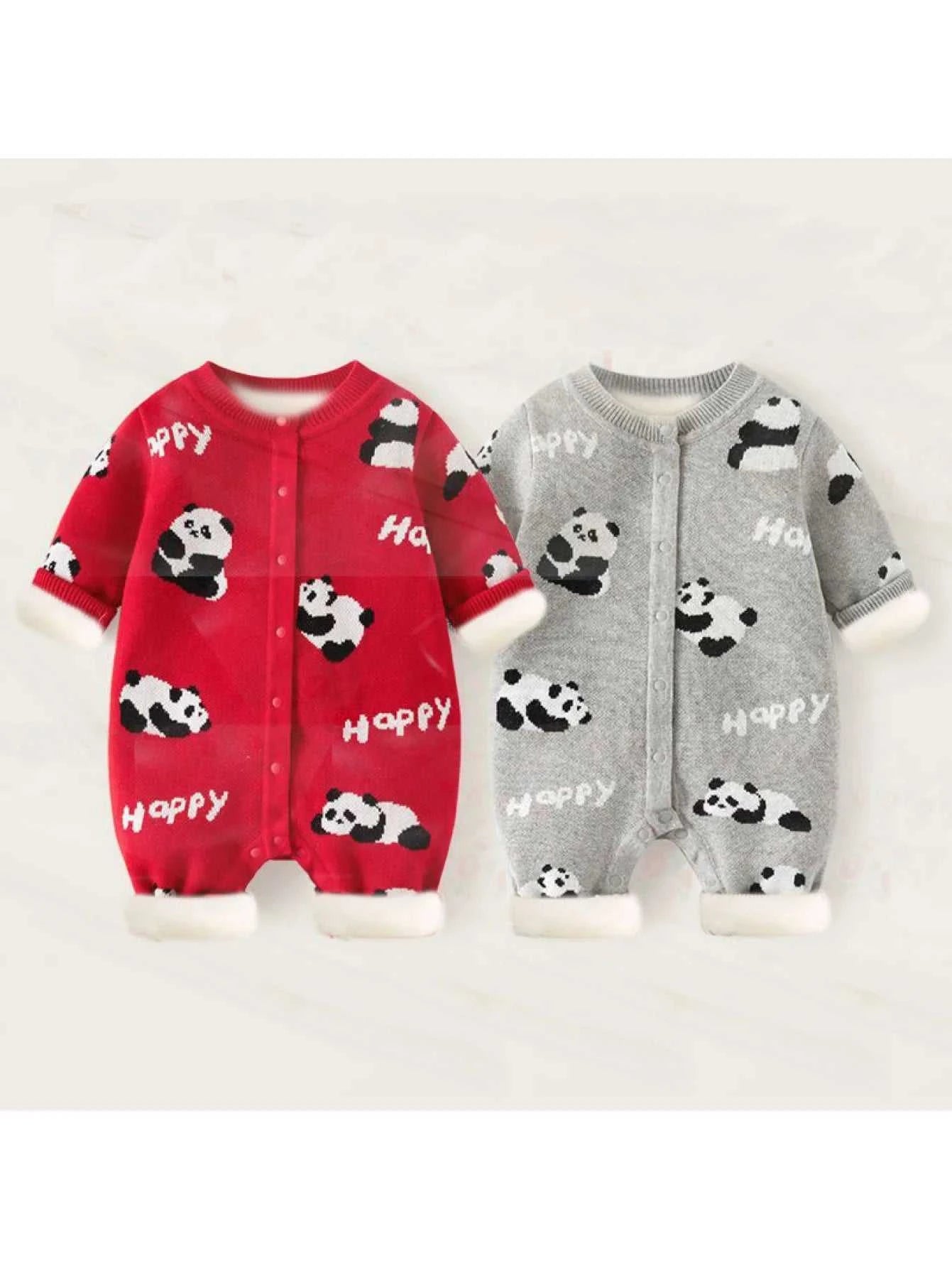 Baby Clothes, Knitted Jumpsuits, Autumn and Winter Crawling Clothes, Newborn Sweaters, Baby Thickened Sweaters The jack market .AU The jack market .AU Mum & Kids: Essential Products for Every Family $ 37 14:691#KF805-Gray;200000463:200000985#1-2Y