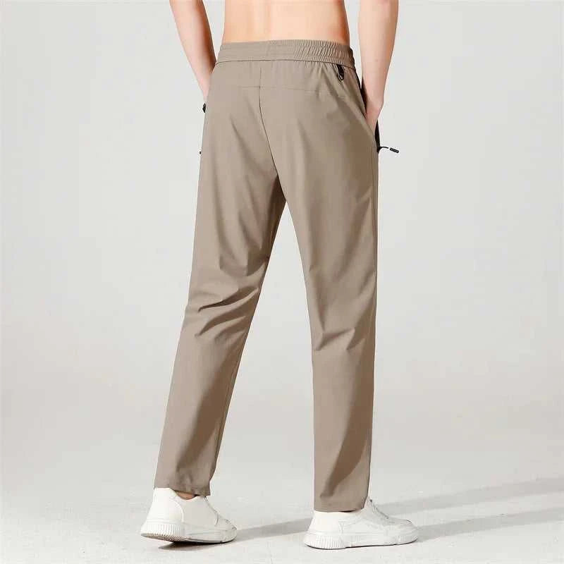 Ice Silk Men's trousers 2024 summer black-and-gray thin style business casual pants outdoor stretch breathable straight leg loos The jack market .AU The jack market .AU Men Fashion $ 51 14:175#qianhui;200007763:201336106;5:200661035