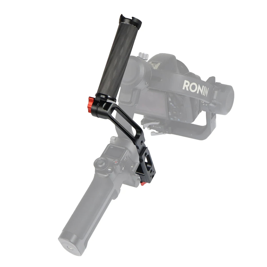 Carbon Fiber L Bracket Handle Grip Foldable Cold Shoe Mount Clamp for DJI Ronin RS3 RS4 Mini RS2 RSC2 Handheld Gimbal Stabilizer
