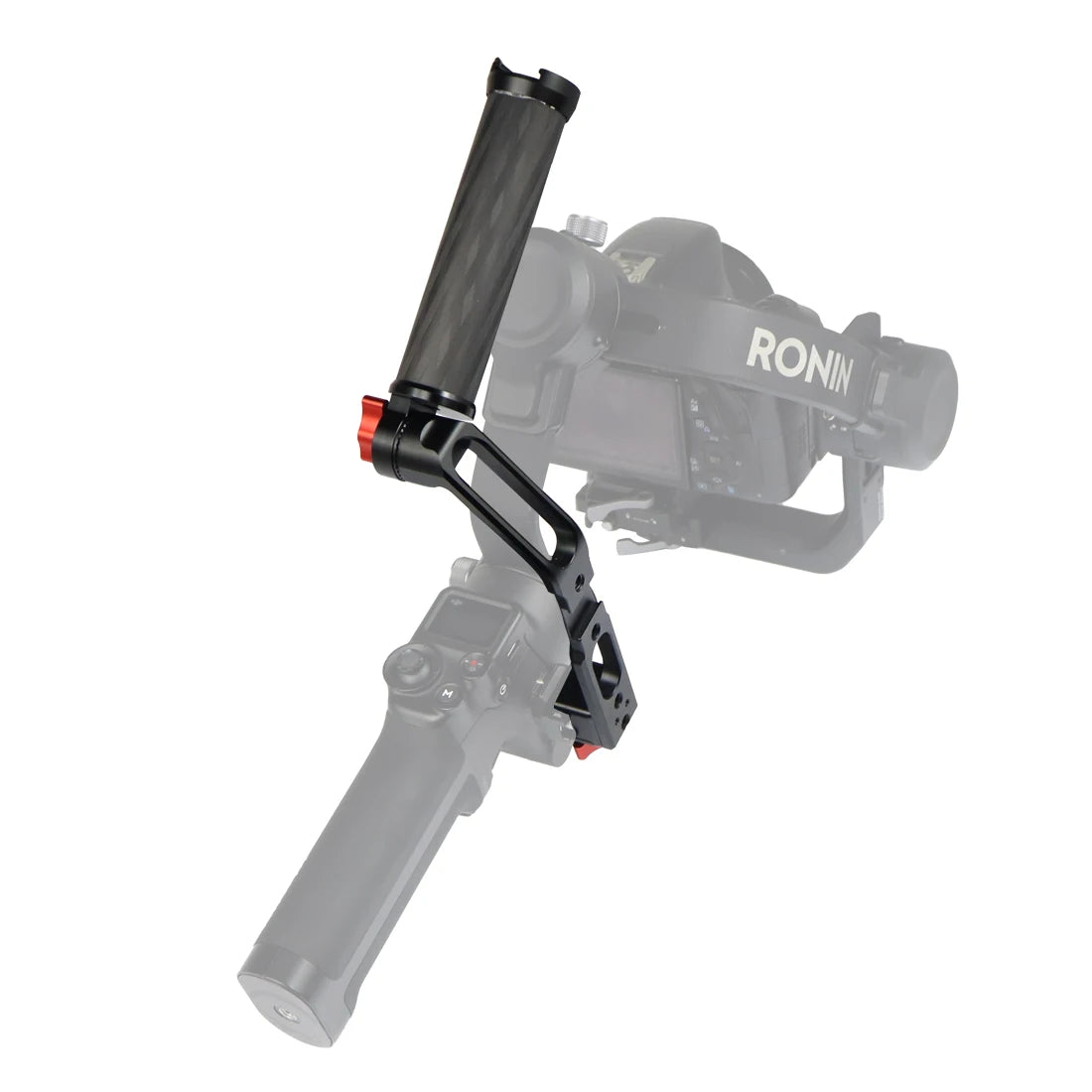 Carbon Fiber L Bracket Handle Grip Foldable Cold Shoe Mount Clamp for DJI Ronin RS3 RS4 Mini RS2 RSC2 Handheld Gimbal Stabilizer