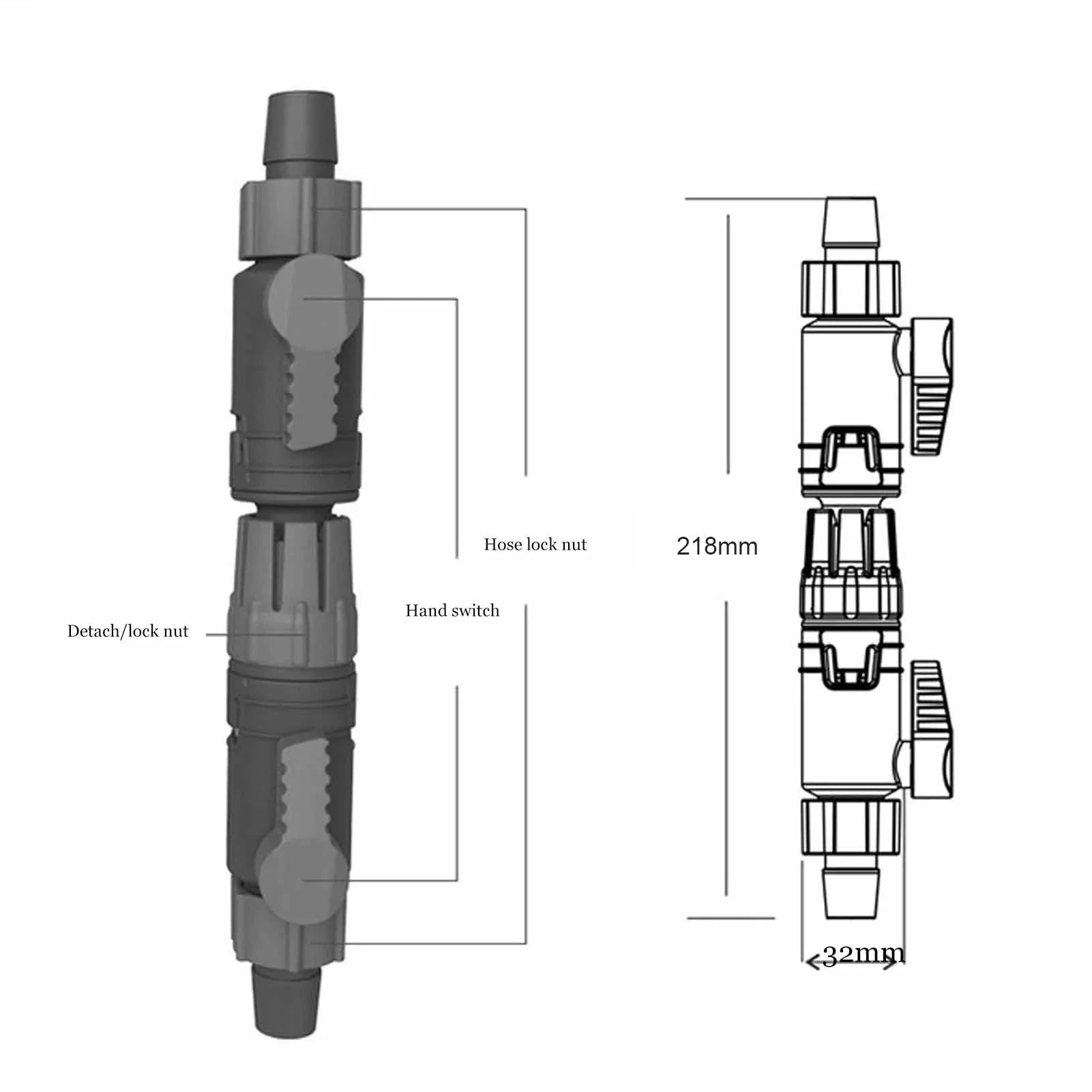 Aquarium Double Tap Connector Aquarium Water Control Valve Fish Hose Pipe Quick Release Double Tap Connector The jack market .AU The jack market .AU Home $ 42 14:193#16 22mm