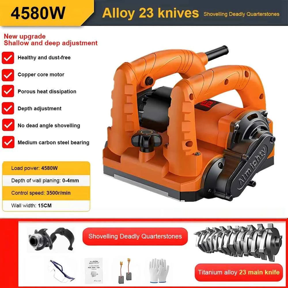 Electric Wall Planer High Power Shovel Machine Shoveling Putty 2990W/4280W/4580W Planer for Concrete Whitewash Wall Renovation