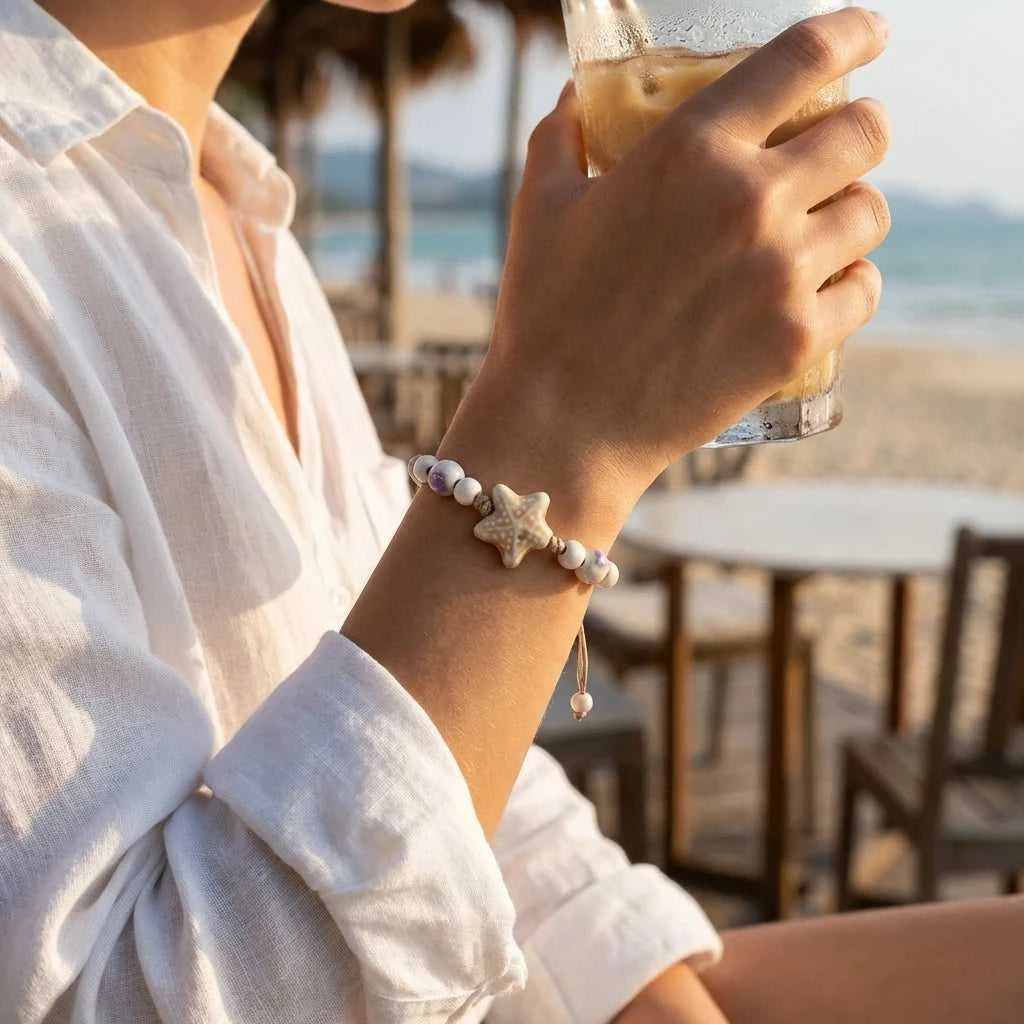 Bohemia Cute Ceramic Starfish Beads Bracelet For Women Handmade Braided Rope Beaded Bracelets Summer Beach Party Charm Jewelry The jack market .AU The jack market .AU Jewellery & Chains $ 46 200001034:361188#BR26Y0107-3
