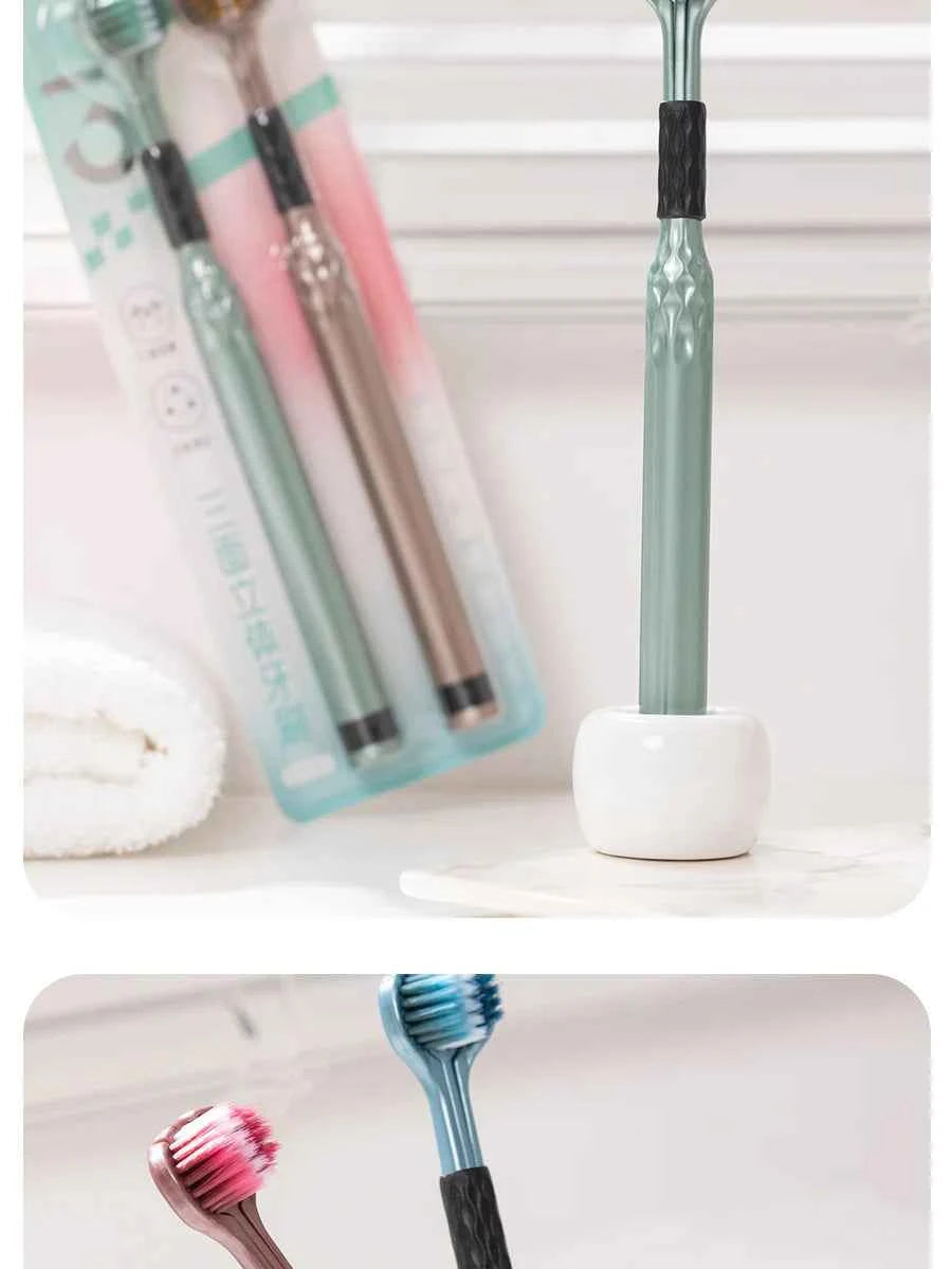 BrightSmile 3D U-Shaped Soft Toothbrush for Ultimate 3-Sided Oral Care for Adults and Couples