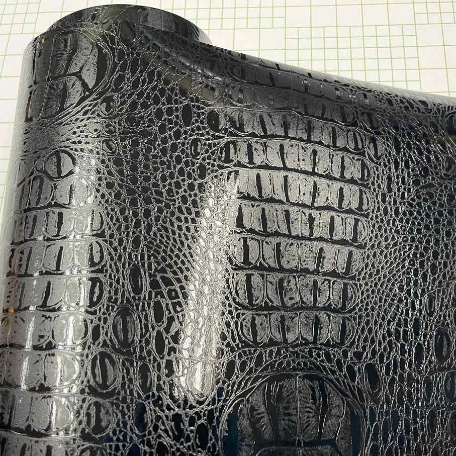 50CM*800CM Black Snake Skin Leather Grain Texture Vinyl Car Wrap Sticker Decal Film Adhesive Sticker Interior Car Styling