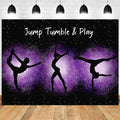 Let's Flip Athlete Gymnast Gymnastic Theme Jump Tumble Play Gymnast Rhythmic Gymnastic Girl Birthday Party Baby shower Backdrop