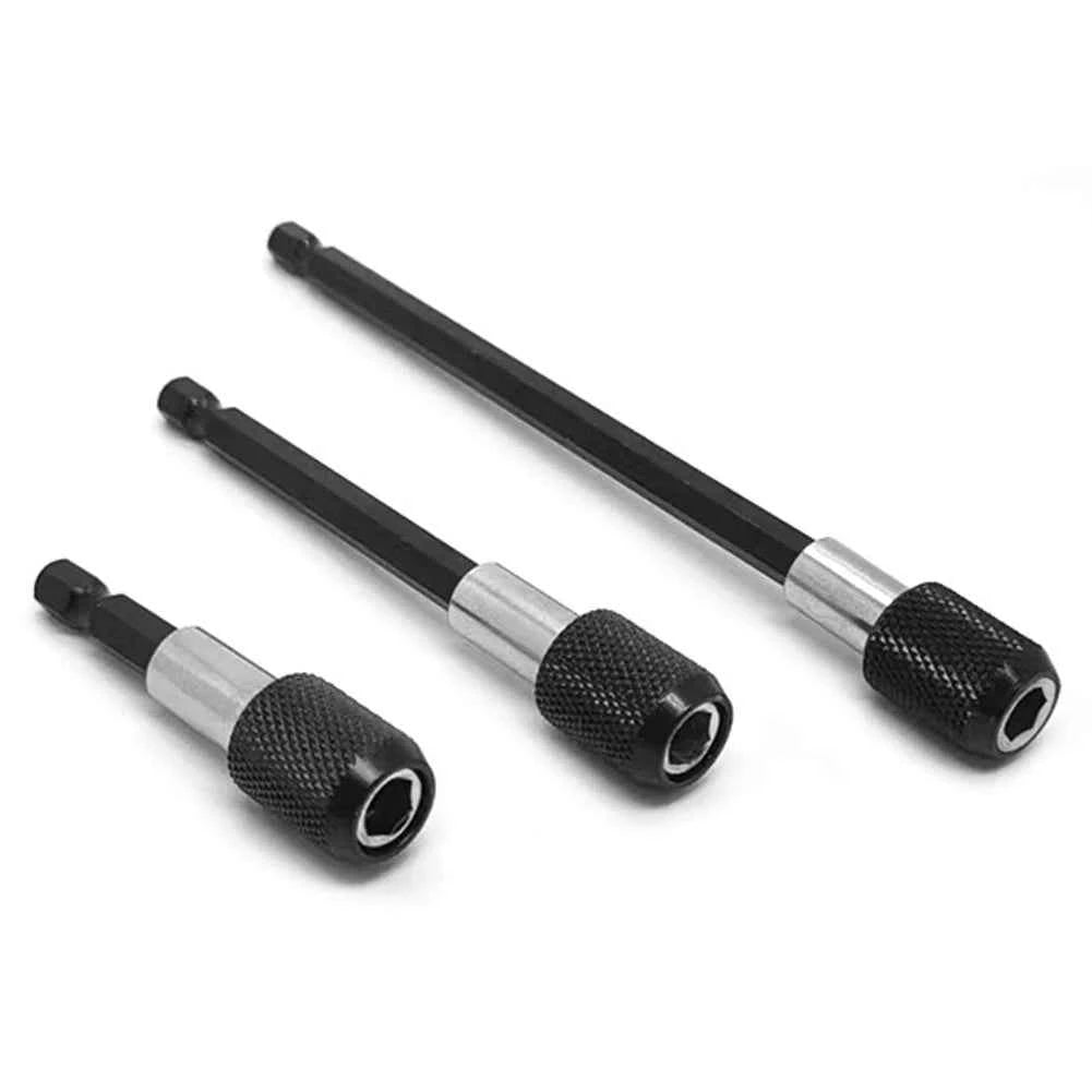BrandName Self-Locking Hex Shank Screwdriver Bit Holder - Quick Release Magnetic Extension Rods (60/100/150mm)