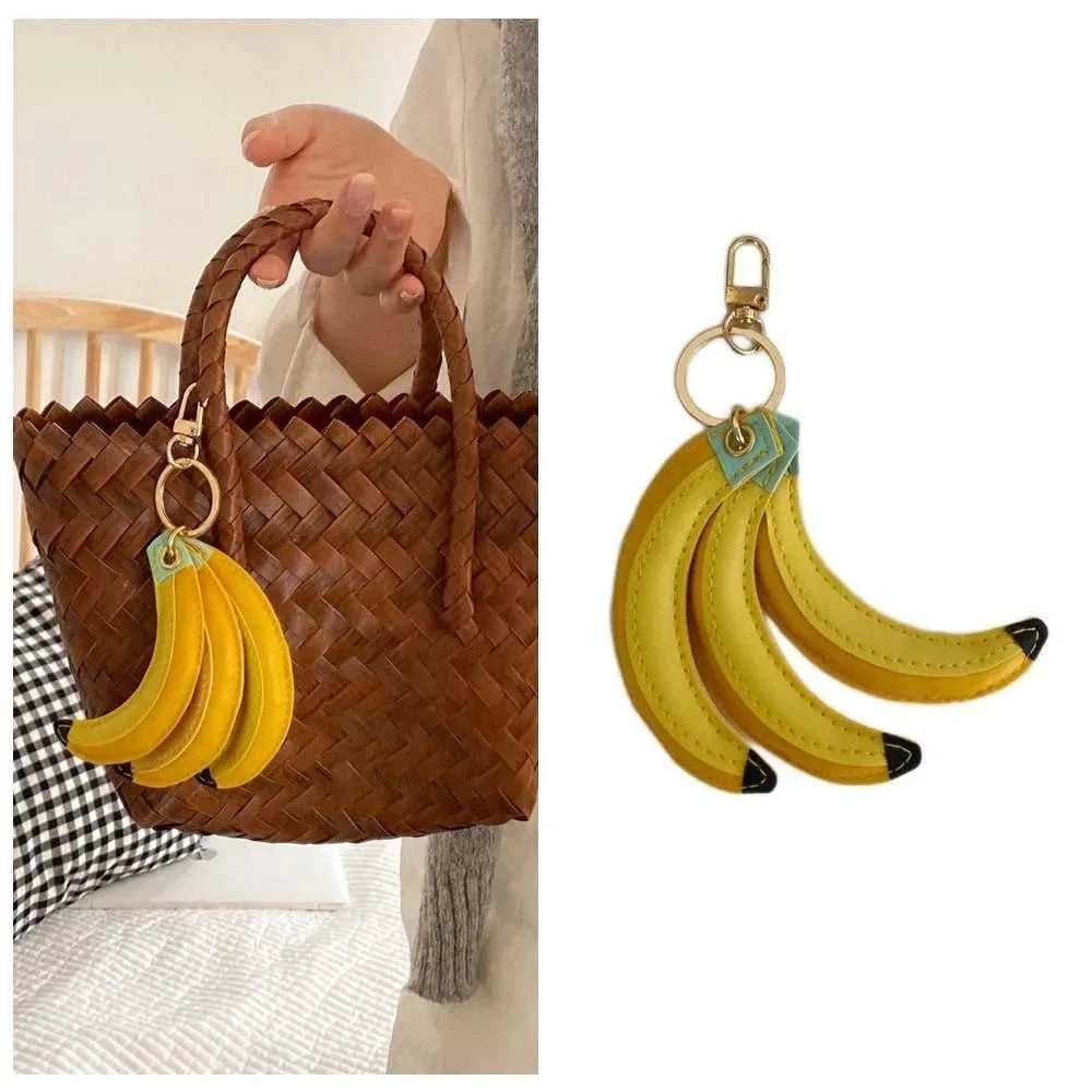 Cute Fashion Fruit Banana Keychain PU Banana Bag Accessories PU Leather Pendant Simulation Waterproof Fruit Key Ring Female The jack market .AU The jack market .AU $ 51 14:29#Yellow