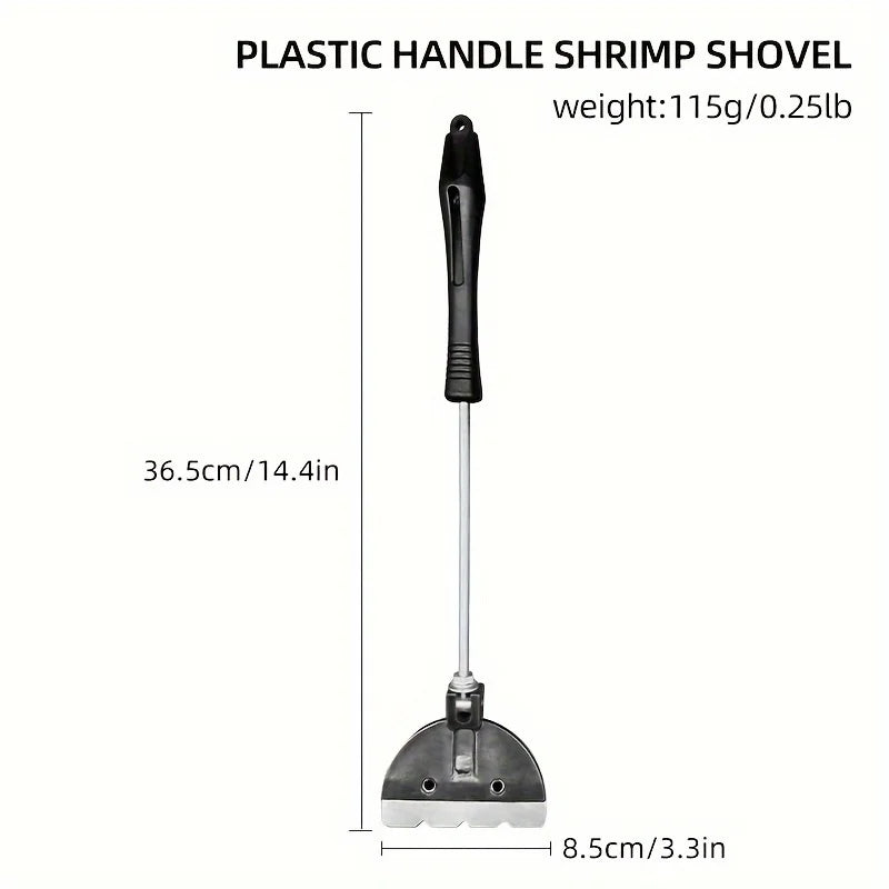 1 Piece Adjustable Multi-Angle Shrimp Bait Shovel-Stainless Steel Fishing Shovel, Non-Slip Plastic Handle, Mixing Bait Tool