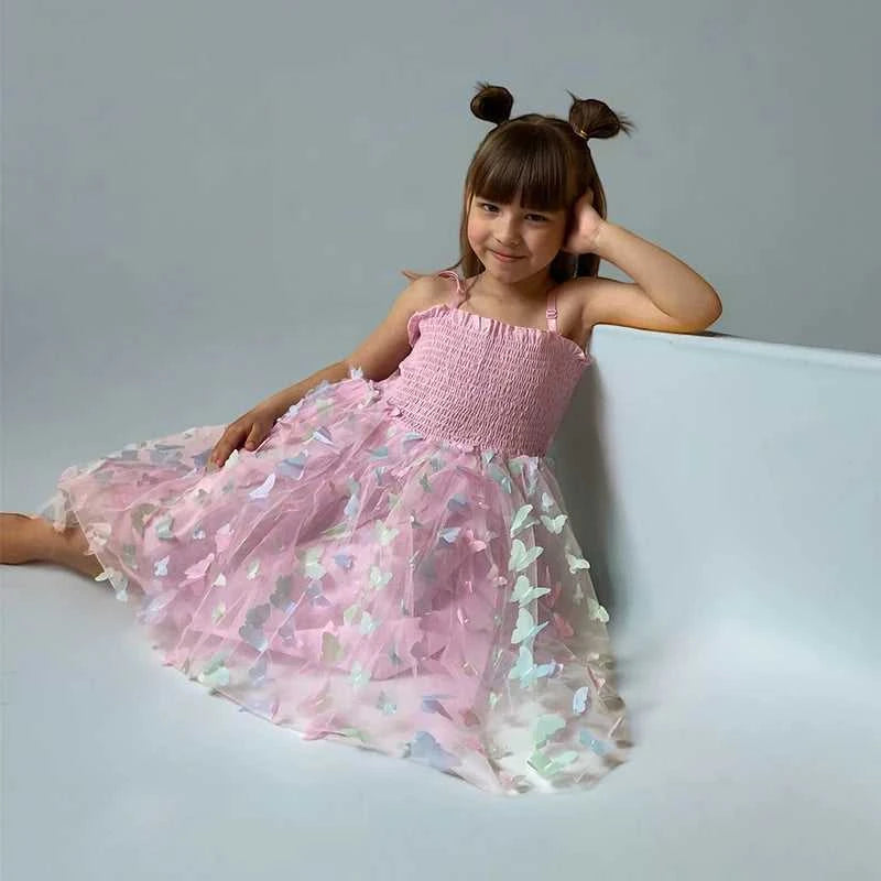 Girls Summer Elegant Dress With Large 3D Butterfly Wings Gauze Princess Dress Bow Kids Sleeveless Birthday Party Evening Dresses The jack market .AU The jack market .AU Mum & Kids: Essential Products for Every Family $ 46 14:496#dress Led lights;200000463:200004192#8T