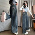 Girl Pocket Bow Embroidery Jeans New Teenage Children Wide Leg Denim Pants for Kids Loose Trousers Spring Autumn 4 -14 Years The jack market .AU The jack market .AU Mum & Kids: Essential Products for Every Family $ 48 14:193#model 2;200000463:200004188#130CM