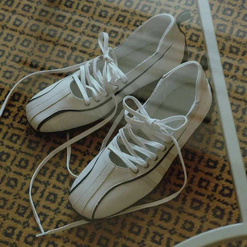 Women's ballet flats Fashion Korean ballet style lace-up retro casual shoes Comfortable lightweight ballet sneakers The jack market .AU The jack market .AU Step Up Your Style: Trendy Shoes for Every Occasion! $ 110 14:173#silver;200000124:200000364