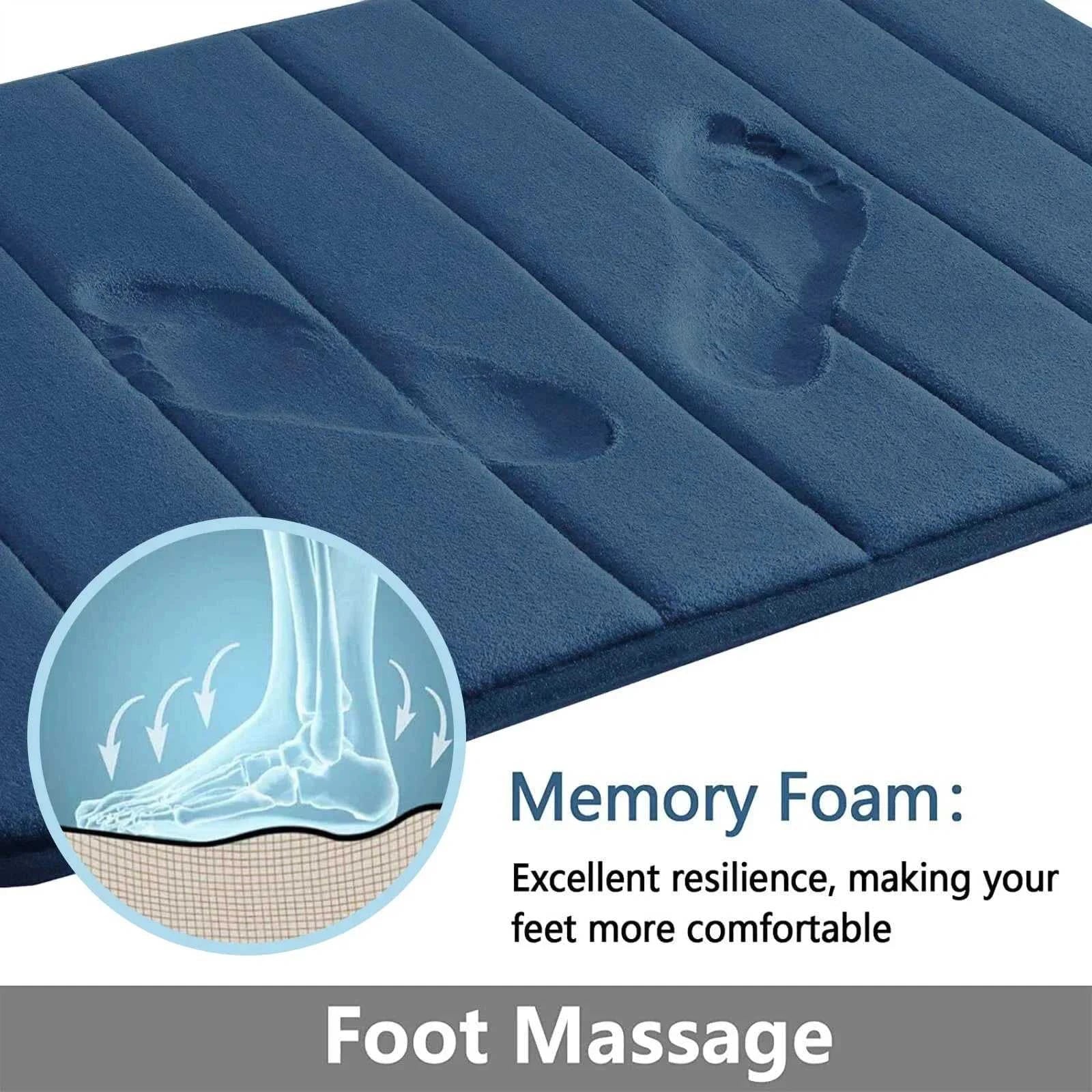 1/2/3Pieces Memory Foam Bathroom Mat Set Non-slip Bath Mat Super Absorbent Water Bathroom Floor Mat Machine Washable Toilet Rug The jack market .AU The jack market .AU $ 28 14:366#Navy;183:200007741#B 50x80CM
