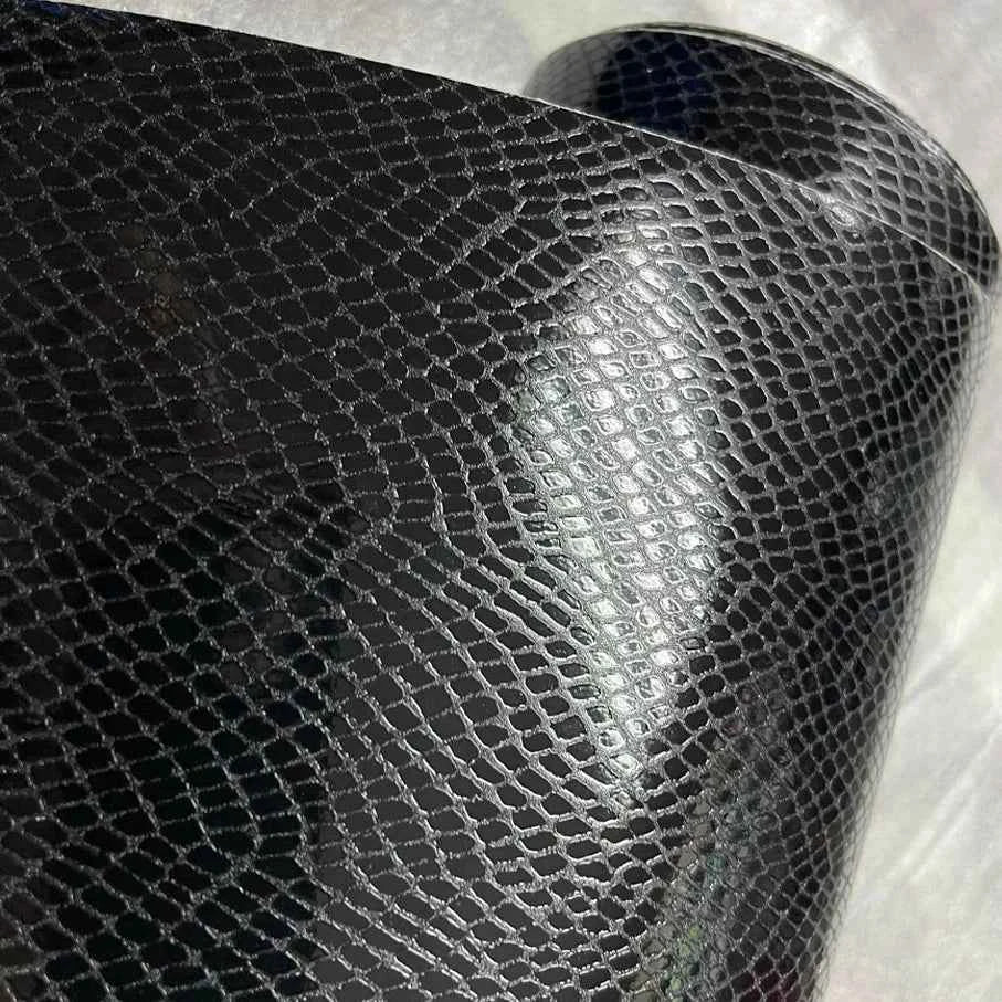 50CM*800CM Black Snake Skin Leather Grain Texture Vinyl Car Wrap Sticker Decal Film Adhesive Sticker Interior Car Styling
