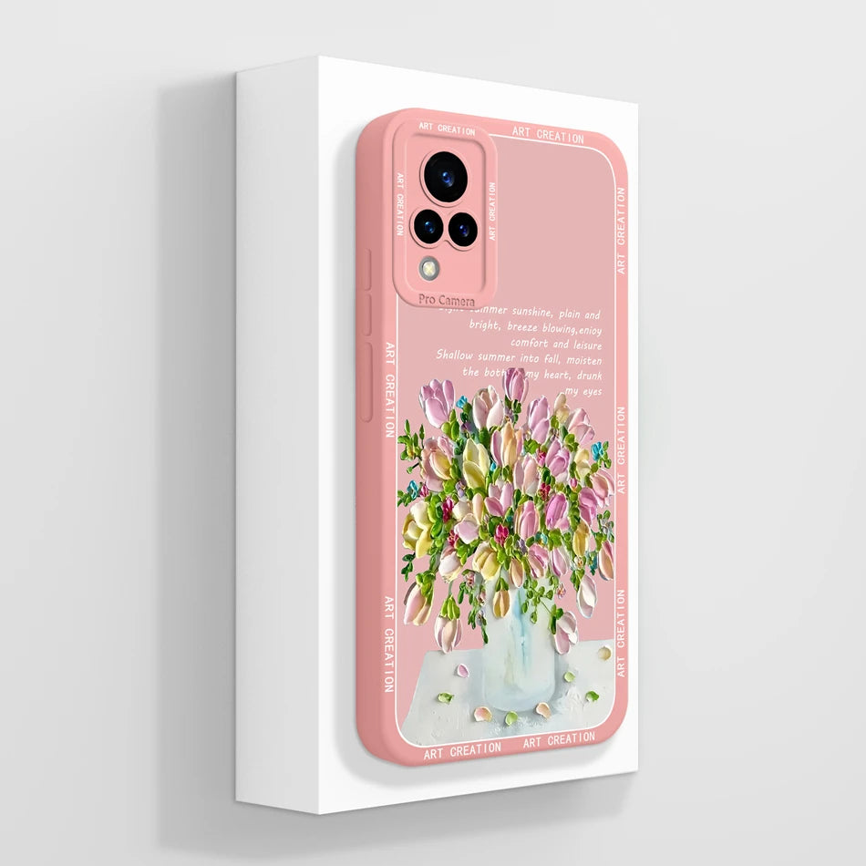 Vivo V21 Liquid Silicone Case - Full Coverage Anti-Drop Protection, Stylish & Soft Back Cover