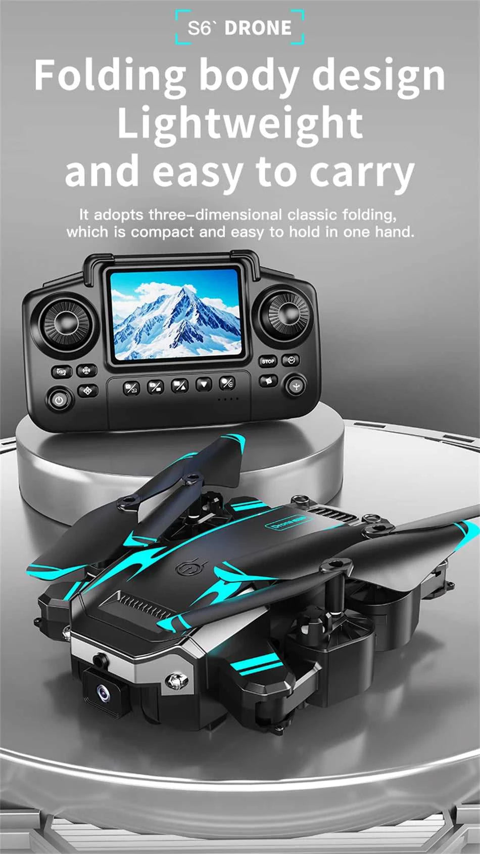 New Hot Sell S6 Drone Profesional 8k 4K HD Camera Optical Flow 5G Control Screen Obstacle Avoidance Quadcopter APRON Kid Gift The jack market .AU The jack market .AU Drones $ 89 14:10#MAX BLUE;200000828:201589807#Dual 8K