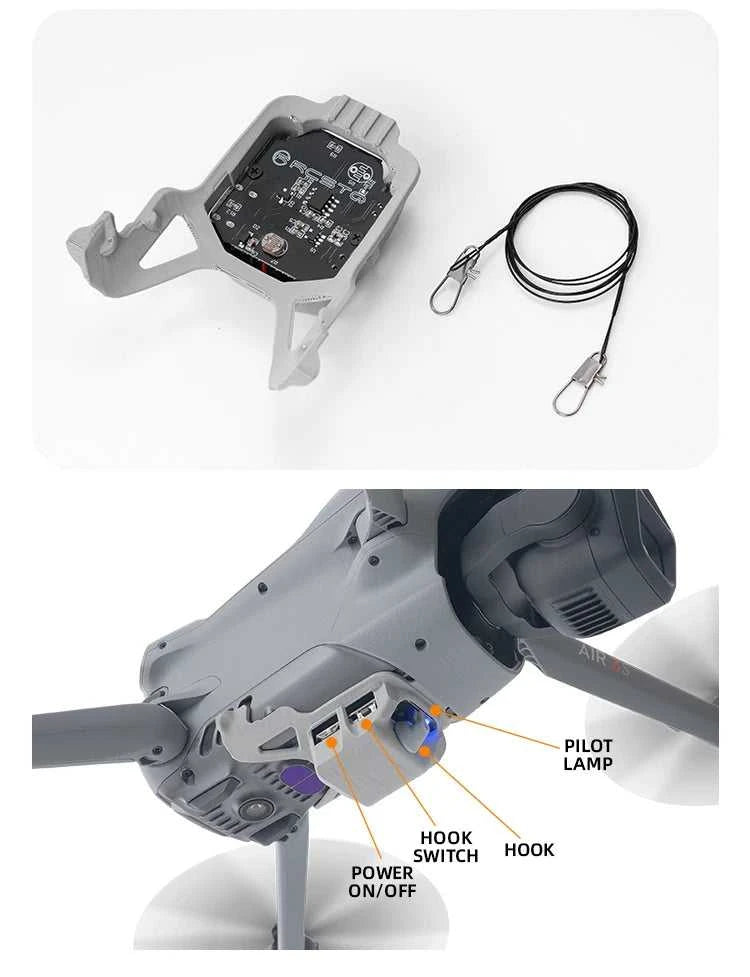 RCSTQ Airdrops Transport System For DJI Air 3s Drone Accessories Thrower Payload Dropper Transport Device for Fishing Wedding The jack market .AU The jack market .AU Drones $ 68 14:200006151#Drone Dropper;200000828:201589807#For DJI Air 3S