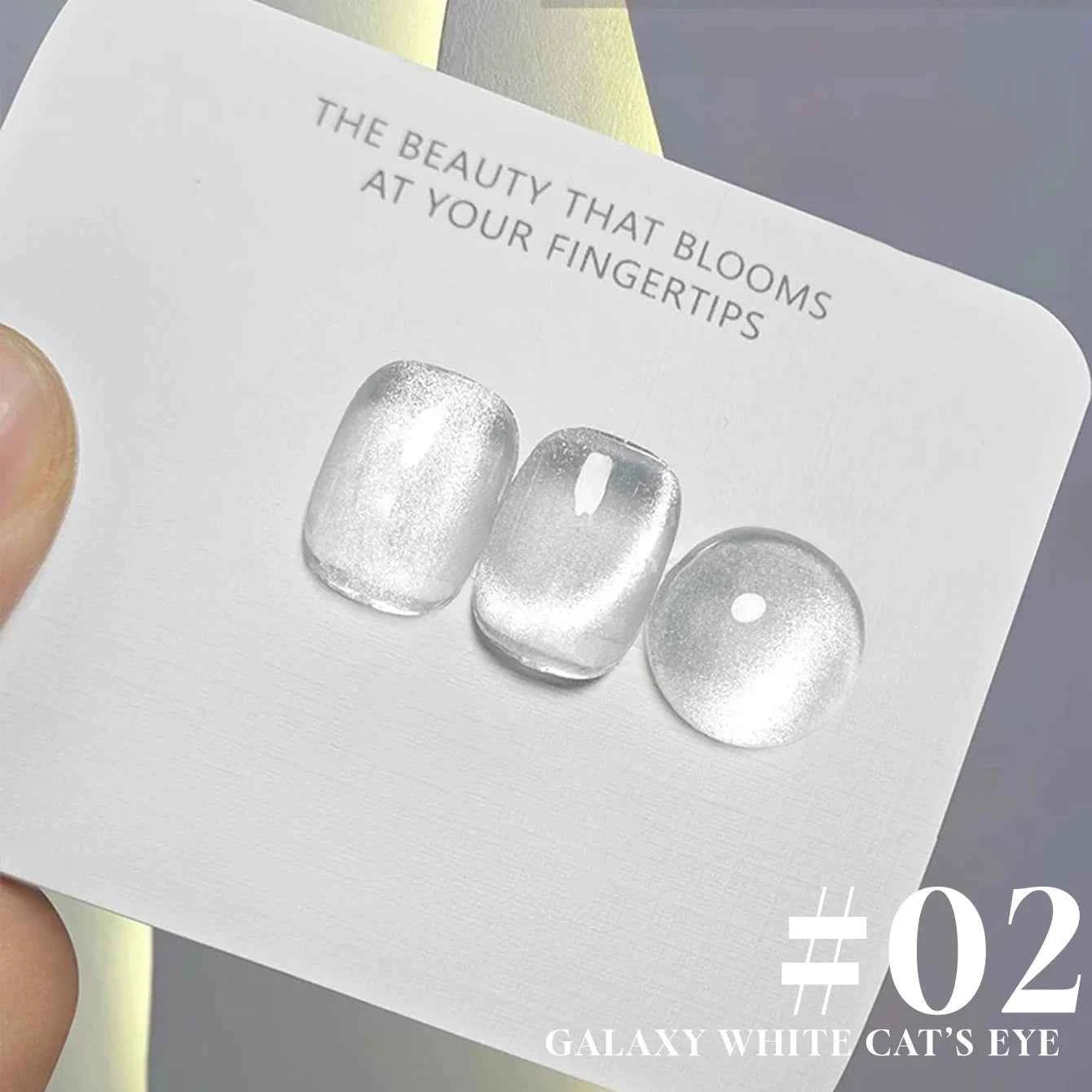 10ML 1-8pcs 2026 New Style Clear Universal White Glass Beads Cat Eye Magnet Gel Nail Polish Suitable For Toe Nails White Nails