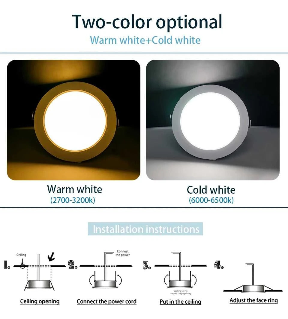 10pcs/lot Led Downlight 5W 9W 12W 15W 18W AC110V 220V Recessed Ceiling Light DC12V 24V Round Panel Down Light Spotlight Lighting The jack market .AU The jack market .AU Home $ 82 136:173#White Spring Buckle;200000531:771#Cold White;249:200002590#AC220V 9W