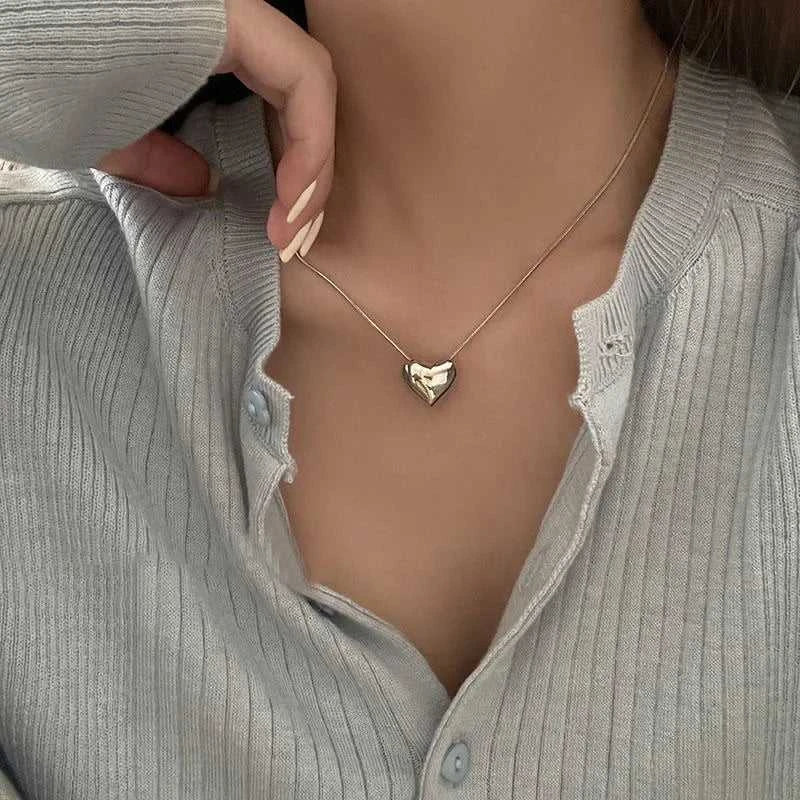 Love Heart Pendant Necklace For Women Men Personality Simple Design Thin Chain Choker Necklaces Jewelry The jack market .AU The jack market .AU Jewellery & Chains $ 47 200001034:17053024#xl019yin