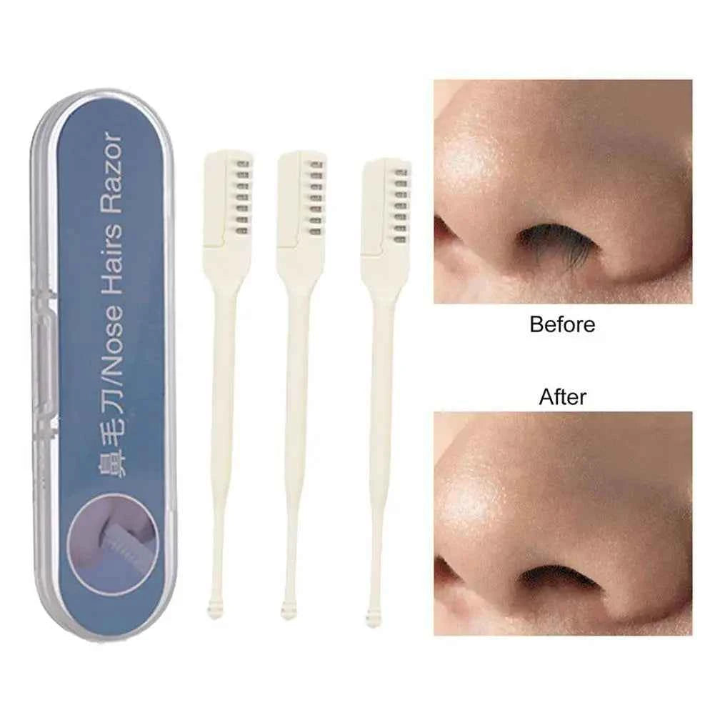 1/2/3pcs 2025 Newest Nasal Hair Cutter 360 Degree Rotating Clippers Nose Hair Trimmer For Women And Men Safe Portable Manual