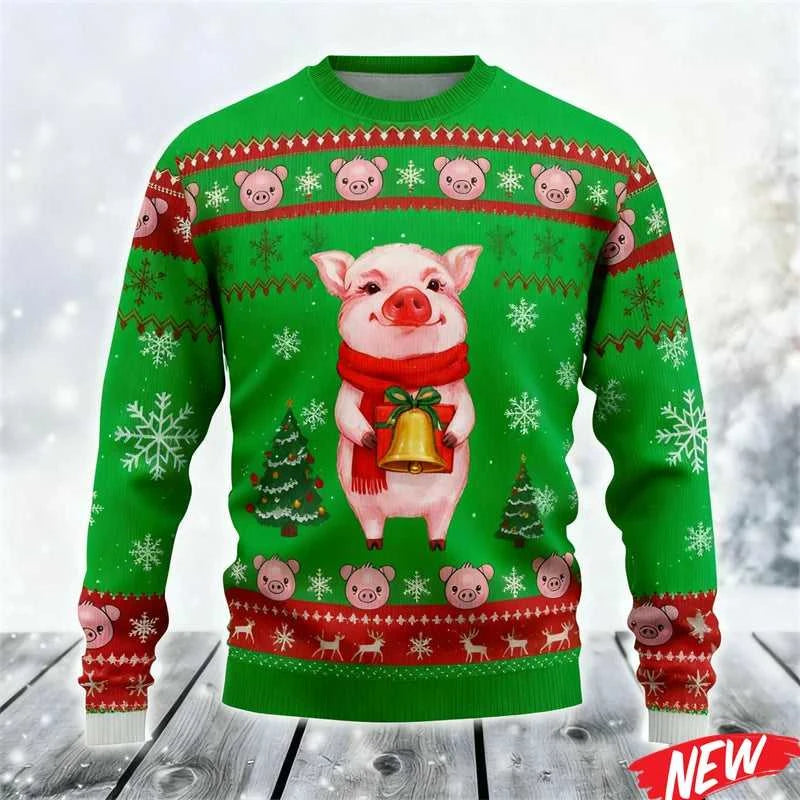 2026 Ugly Christmas Sweater For Men Cute Animal Pig Pattern Oversized Sweatshirt Family New Year Holiday Round Neck Hoodie The jack market .AU The jack market .AU Men Fashion $ 40 14:365458#Swea-ZXA68967;5:100014065