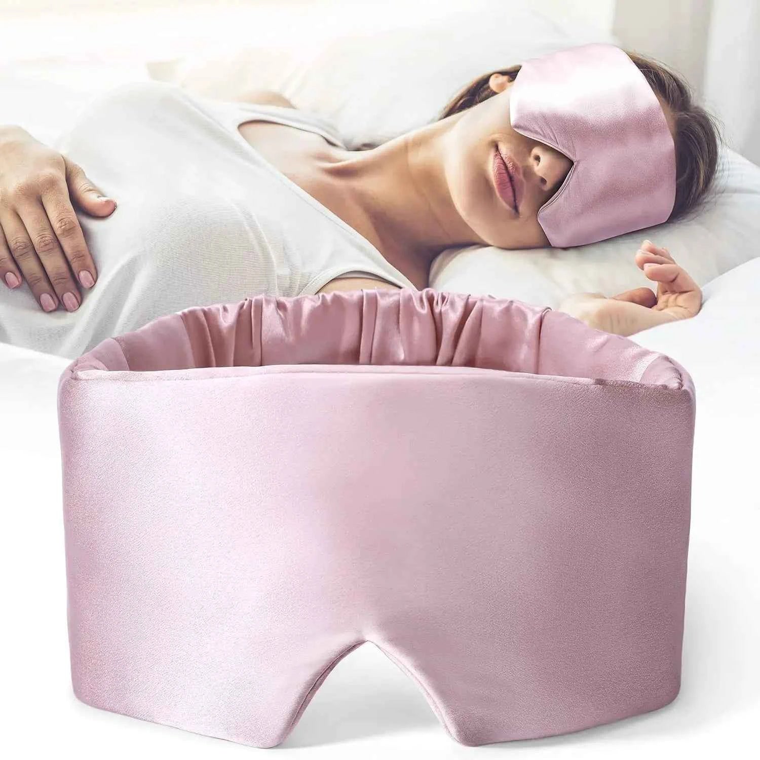 SilkDreams Adjustable Mulberry Silk Sleep Mask - Soft, Pressureless Comfort for Wrinkle-Free Eyes