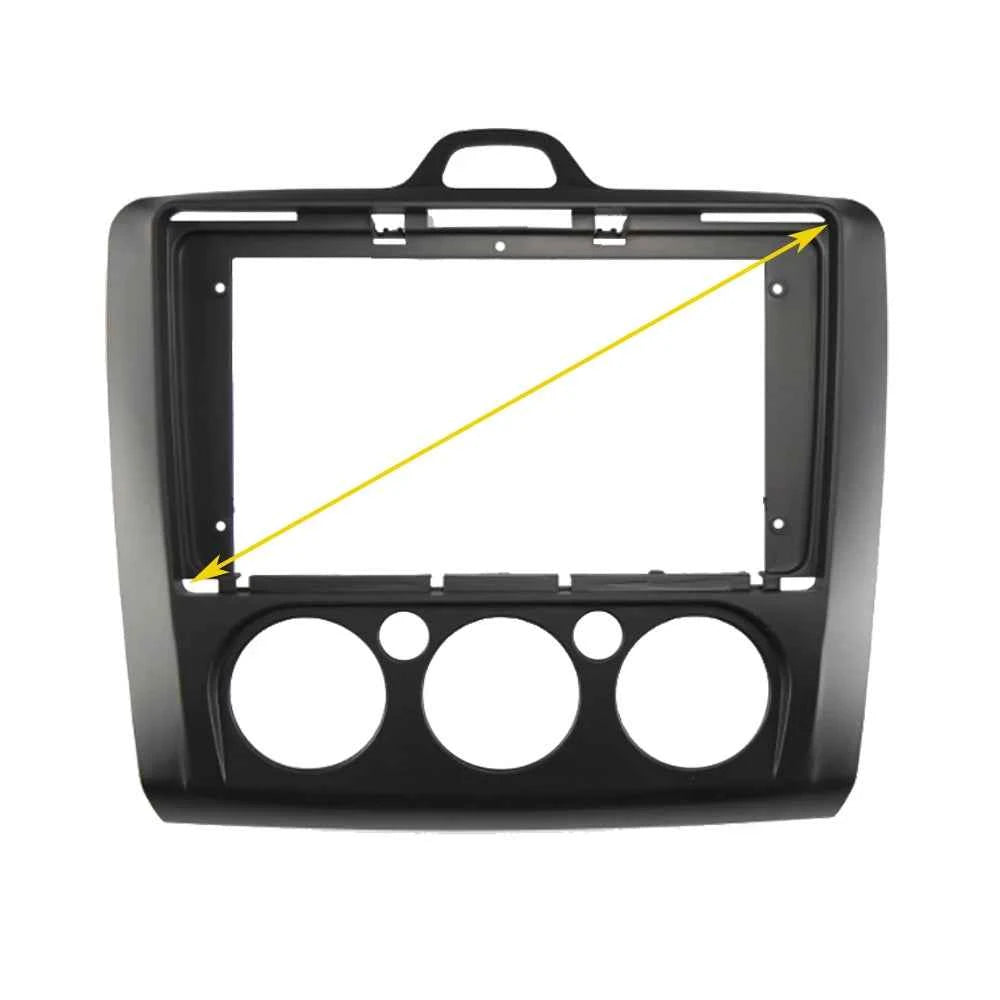 9 inch Android Navigation Screen Dashboard 2 Din Car Dash Trim Kits Stereo Facia Panel Frame For Ford Focus 2 MK2 2004 - 2011