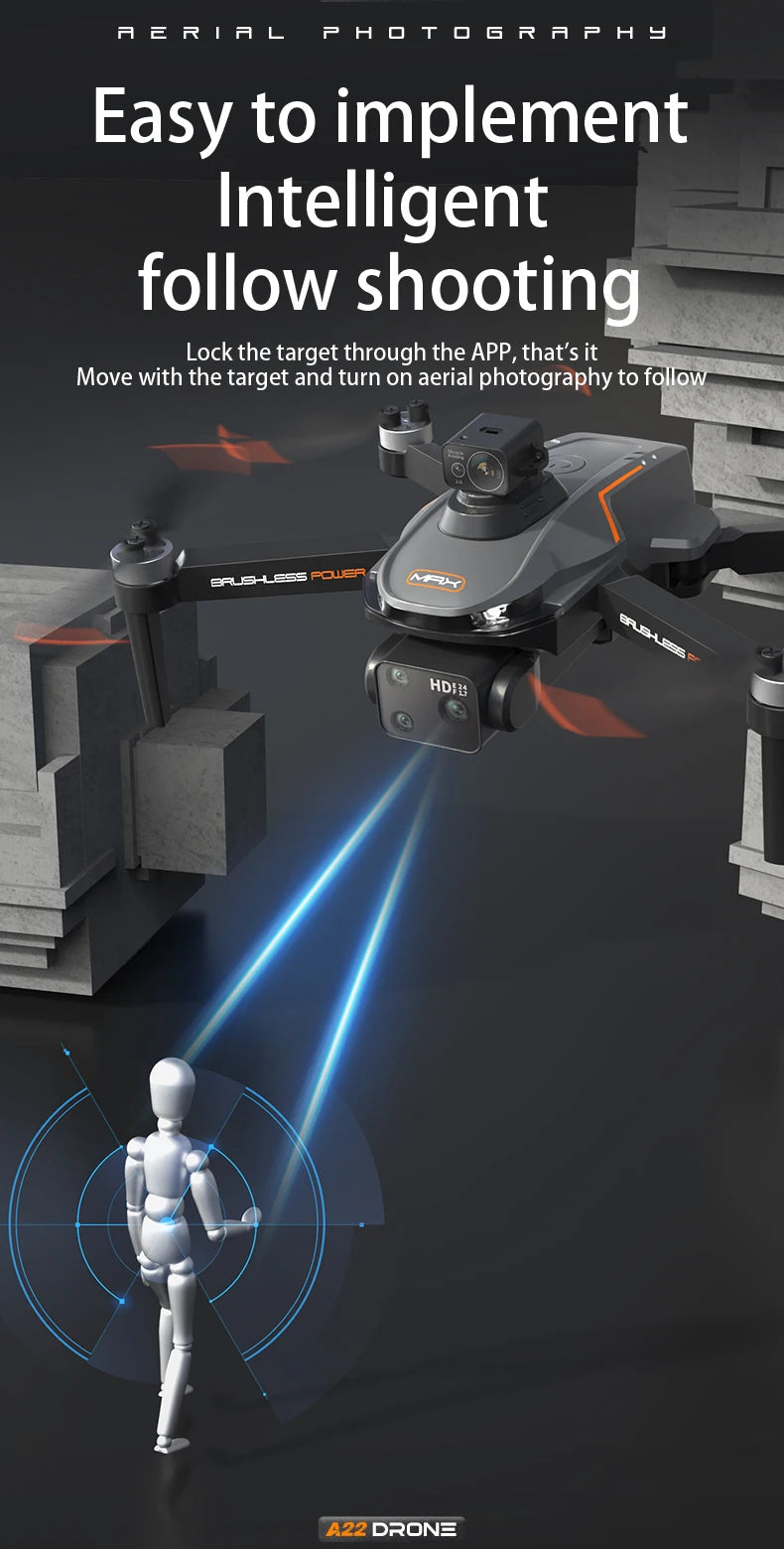 2024 NewS155 Drone With 8K Camera A22 360° Laser Obstacle Avoidance 5G Digital Image Transmission PTZ Anti-Shake EIS Camera FPV