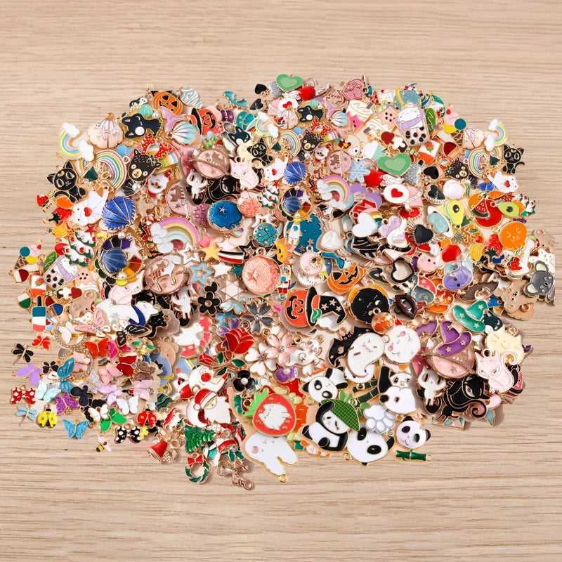 Tusember Mixed Gold Color Alloy Enamel Cute Heart Flower Fruit Charms Pendants For DIY Earrings Bracelet Jewelry Accessories The jack market .AU The jack market .AU Jewellery & Chains $ 50 200001033:200006253#random mix 20pcs