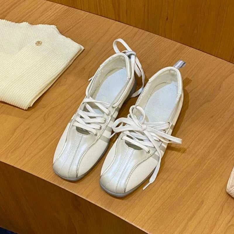 Women's ballet flats Fashion Korean ballet style lace-up retro casual shoes Comfortable lightweight ballet sneakers The jack market .AU The jack market .AU Step Up Your Style: Trendy Shoes for Every Occasion! $ 110 14:173#silver;200000124:200000364