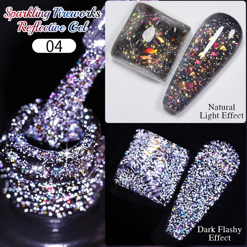 PUENTE Cat Eye Magnetic Gel Nail Polish - Vibrant Starry Galaxy Effect, Soak Off UV, 7.5ML