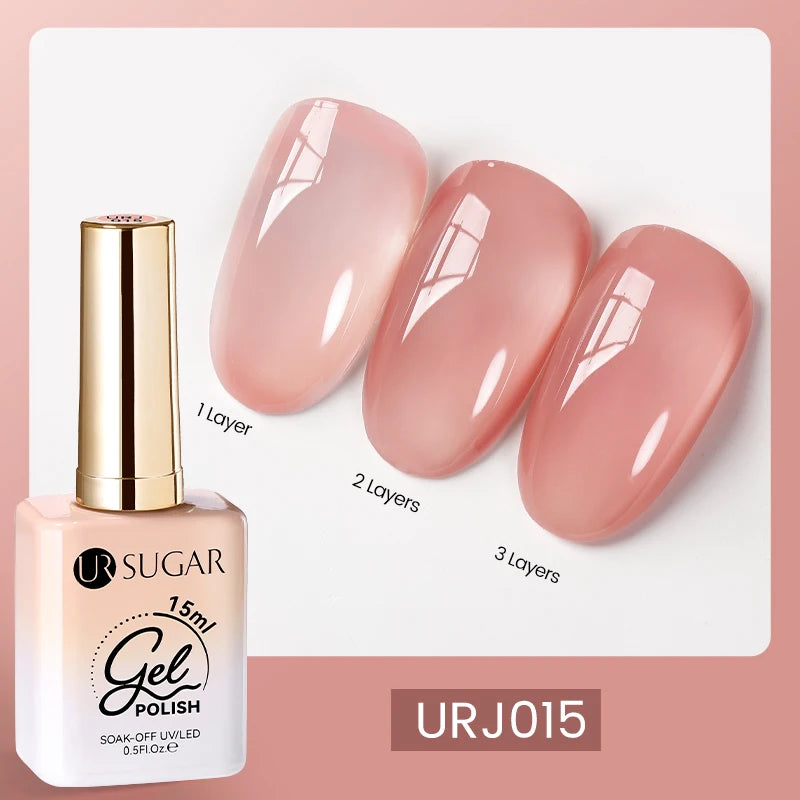UR SUGAR 15ml  Autumn Winter Red Cat Magnetic Gel Nail Polish White Dopamine Nail Sparkling Glitter Soak Off UV LED for Manicure