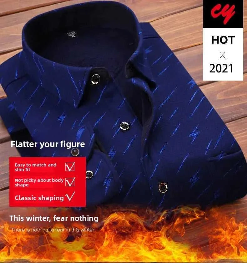 High Quality Men's Clothing 2026 Men Long Sleeve Thick Warm Shirt Tops Fashion Men Print Handsome Versatile Shirts Formal Shirts The jack market .AU The jack market .AU Men Fashion $ 43 14:771#6F HB622;5:4183#3XL(80-90KG)