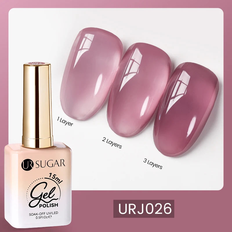 UR SUGAR 15ml  Autumn Winter Red Cat Magnetic Gel Nail Polish White Dopamine Nail Sparkling Glitter Soak Off UV LED for Manicure