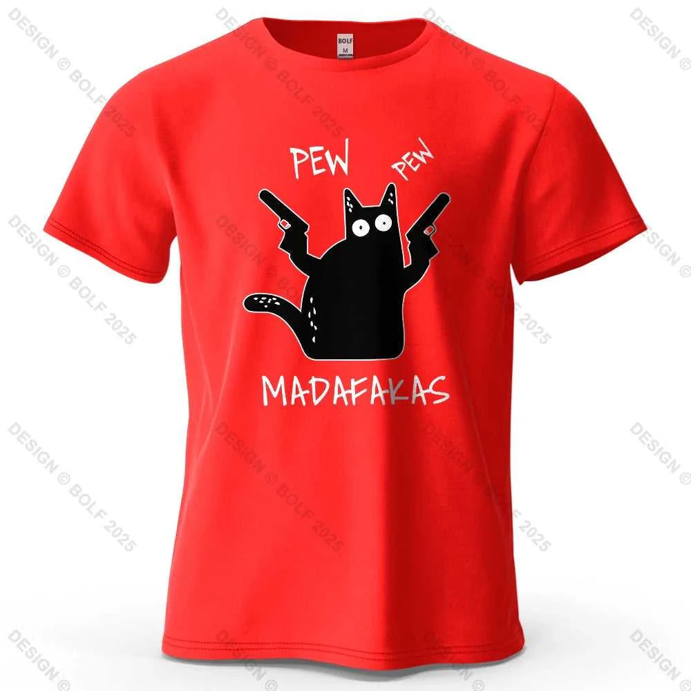 Cool Cat Funky Printed Men's T-Shirt 100% Cotton Oversized Humorous Graphic Tees for Women Tops Tees Casual Streetwear The jack market .AU The jack market .AU Men Fashion $ 31 14:200002984#Wine Red;5:361385