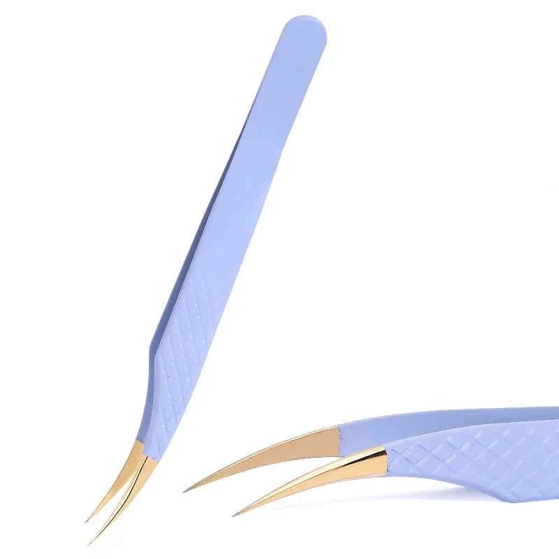 New 1Pc Eyelash Tweezers Anti-static Non-magnetic Professional Pincet 3D Eyelash Extension Tweezer 100% Closure Makeup Tool