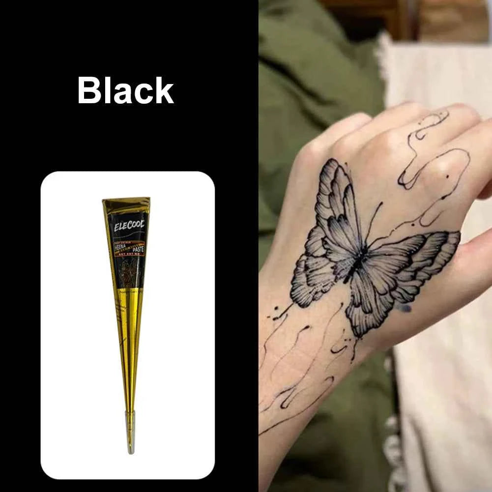 Henna Magic Henna Cones - Vibrant Indian Body Art Paste for Stunning Temporary Tattoos