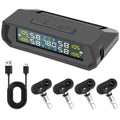 Universal Auto Security Alarm Systems In Car Temperature Display Car Tire Pressure Monitoring System USB / Solar TPMS