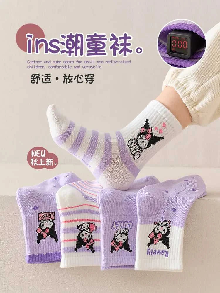 5 Pairs Kuromi Kids Socks Melody Kawaii New Fall Winter Cartoon Boy Children Mid-calf Socks Cotton Sock for Girls Gifts The jack market .AU The jack market .AU Mum & Kids: Essential Products for Every Family $ 26 14:350852#b;200007763:201336100;977:100014064#S 1-3 years old