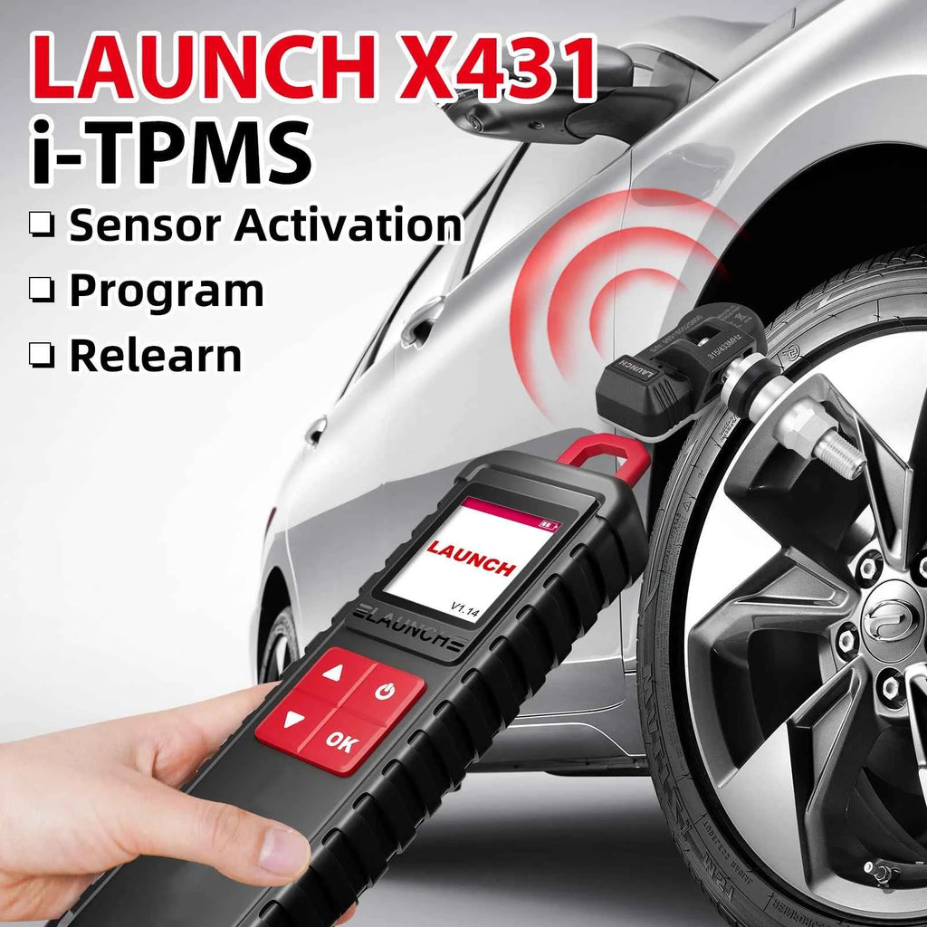 LAUNCH X431 i-TPMS Tire Pressure Diagnostic Tool Activate 315MHz/433MHz TPMS Sensor Programming Learning for X431 V VS TSGUN
